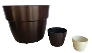 Maceta degradable redonda